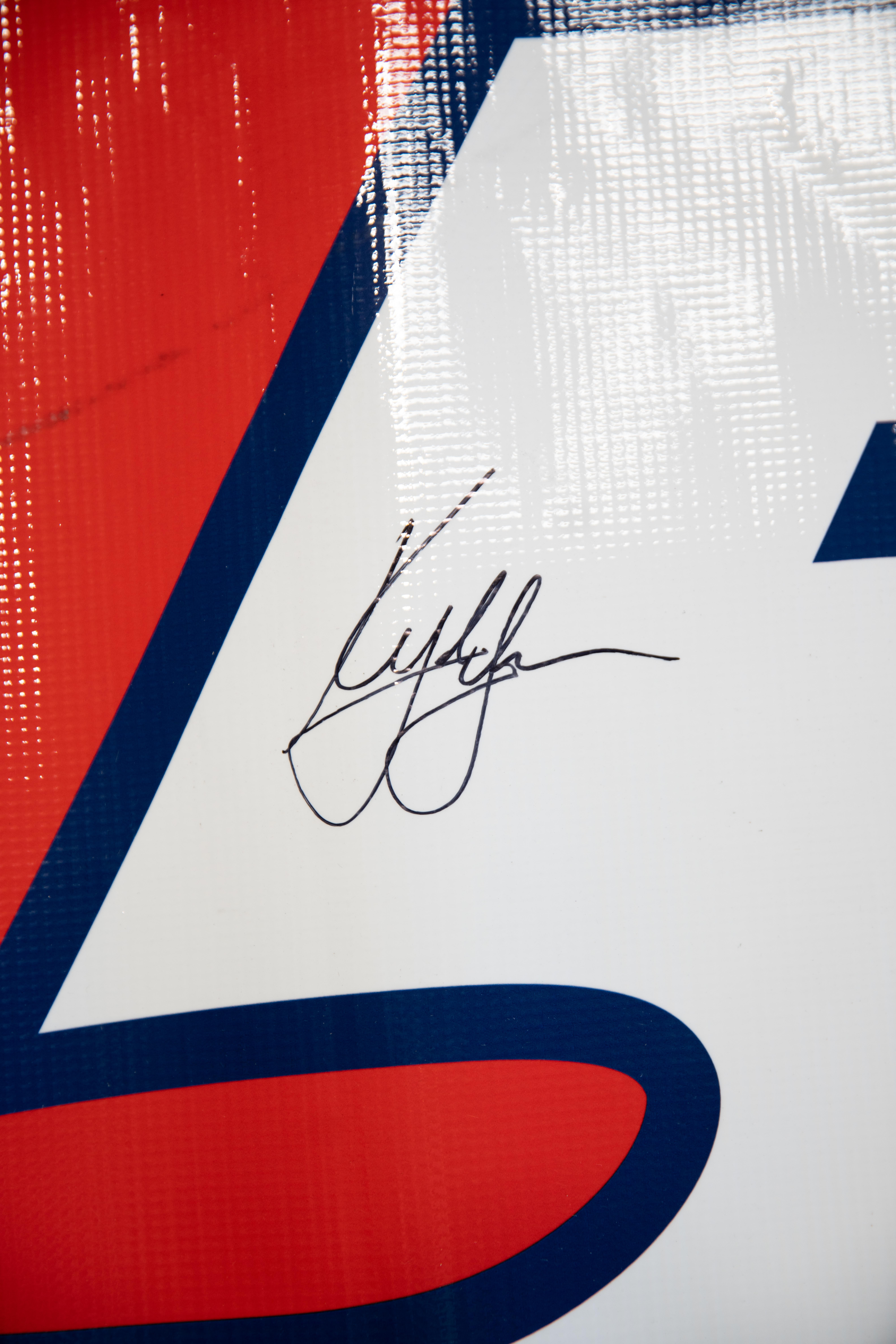 Kyle Larson Signed #5 Valvoline Race-Used Pit Wall Banner (PA) at PristineAuction.com Kyle Larson Signed #5 Valvoline Race-Used Pit Wall Banner (PA) at PristineAuction.com