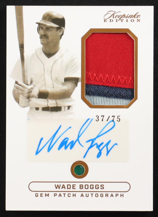 Wade Boggs 2024 Keepsake Edition Gem Patch Autograph #18 #37/75 at PristineAuction.com Wade Boggs 2024 Keepsake Edition Gem Patch Autograph #18 #37/75 at PristineAuction.com