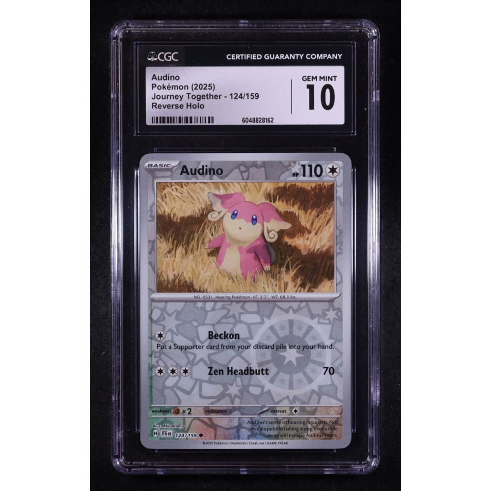 Audino 2025 Pokemon Journey Together #124 (CGC 10) at PristineAuction.com
