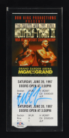 Mike Tyson Signed 1997 "Holyfield vs. Tyson II" Fight Event Ticket Plaque (PSA) at PristineAuction.com