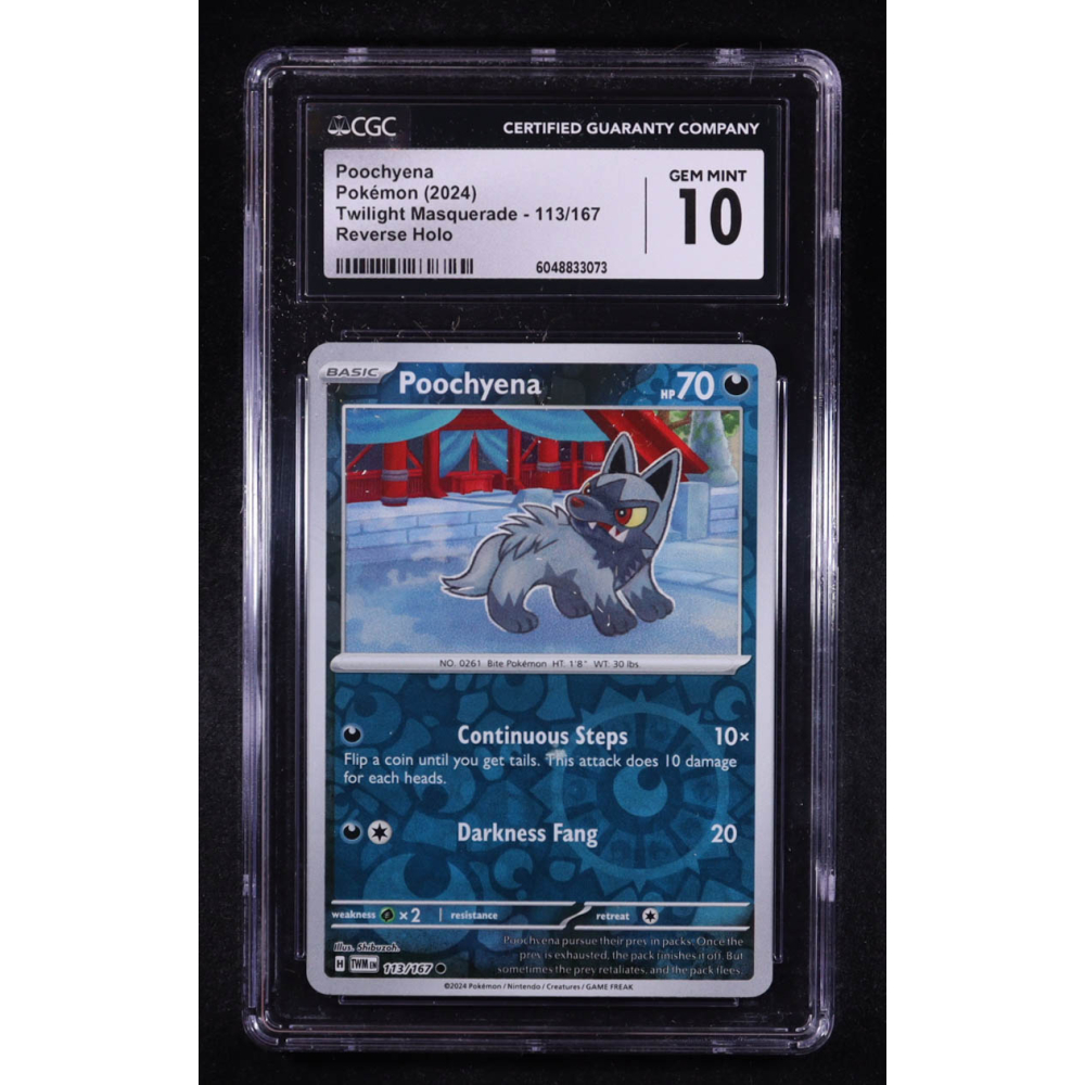 Poochyena 2024 Pokemon Twilight Masquerade #113 (CGC 10) at PristineAuction.com