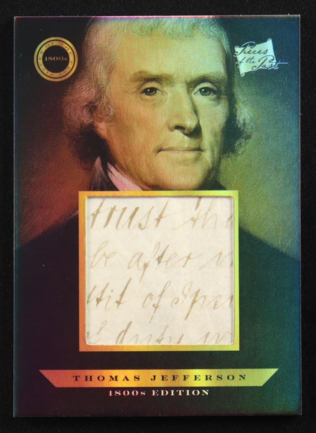 Thomas Jefferson 2024 Pieces of the Past 1800s Edition Relic #173 Holo at PristineAuction.com Thomas Jefferson 2024 Pieces of the Past 1800s Edition Relic #173 Holo at PristineAuction.com