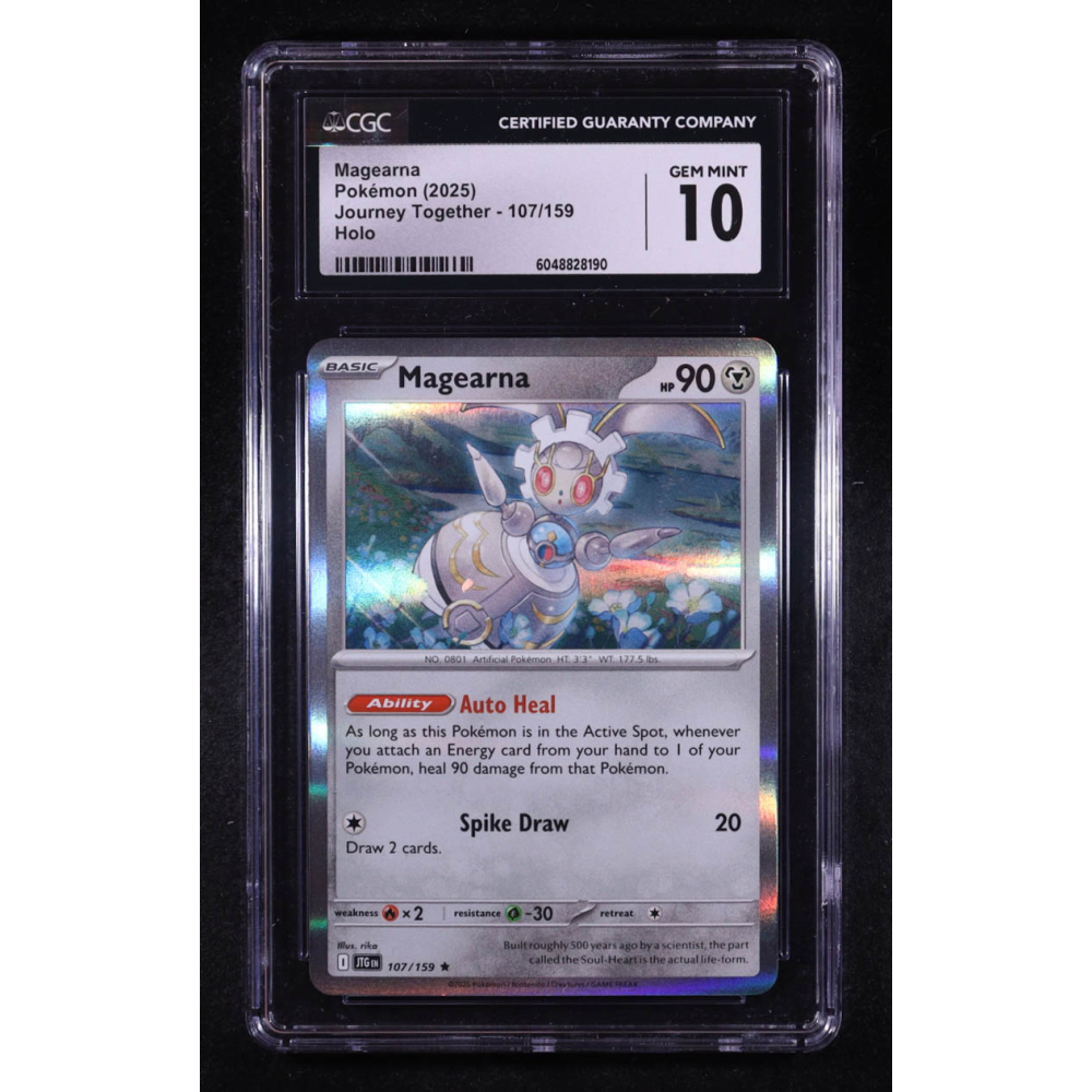 Magearna 2025 Pokemon Journey Together #107 (CGC 10) at PristineAuction.com