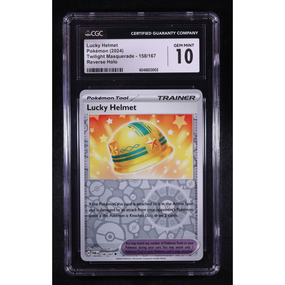 Lucky Helmet 2024 Pokemon Twilight Masquerade #158 (CGC 10) at PristineAuction.com