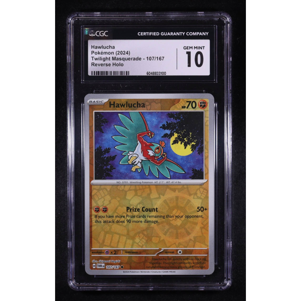 Hawlucha 2024 Pokemon Twilight Masquerade #107 (CGC 10) at PristineAuction.com