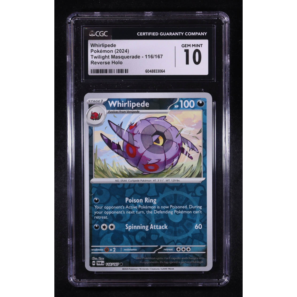 Whirlipede 2024 Pokemon Twilight Masquerade #116 (CGC 10) at PristineAuction.com