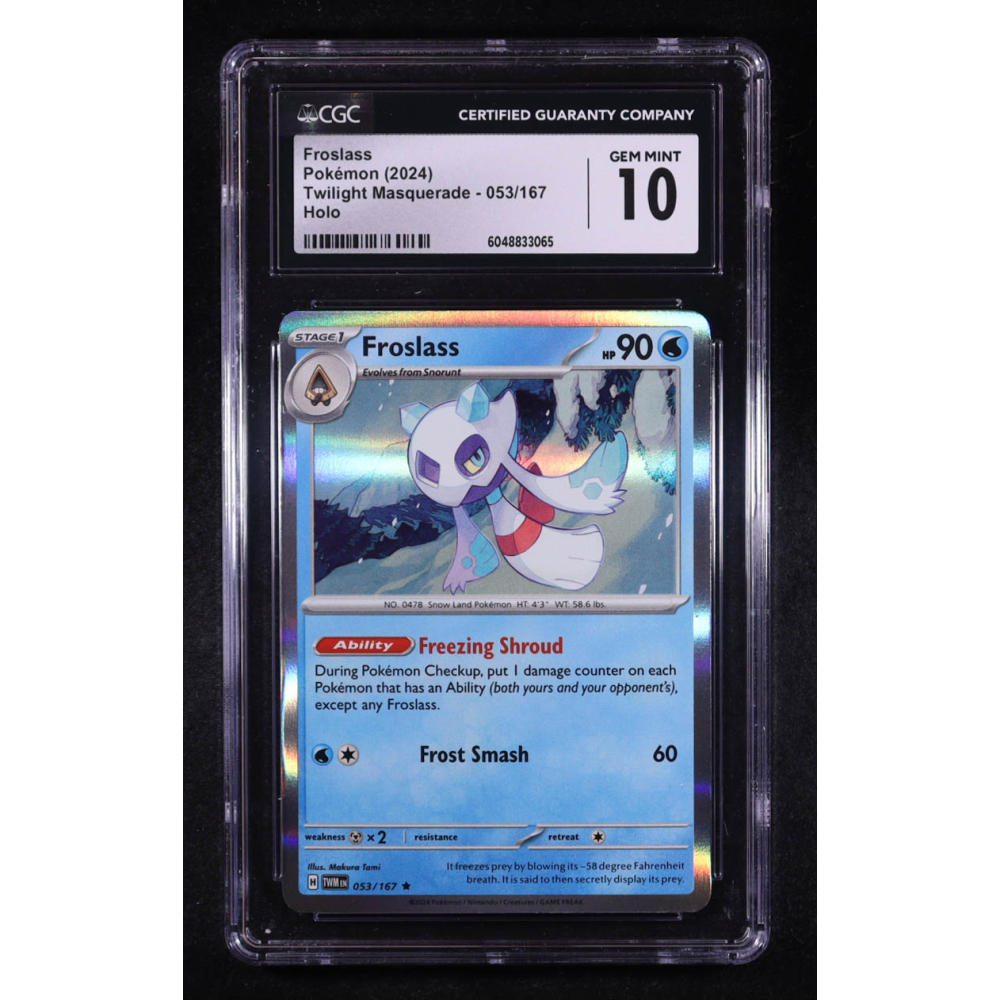 Froslass 2024 Pokemon Twilight Masquerade #053 (CGC 10) at PristineAuction.com