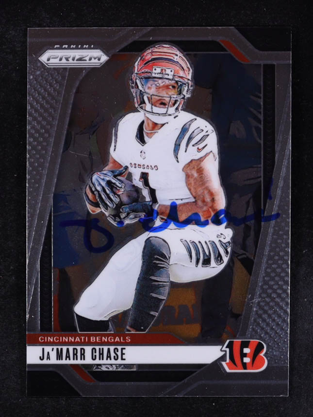 Ja'Marr Chase Signed 2024 Panini Prizm #57 (Beckett) at PristineAuction.com Ja'Marr Chase Signed 2024 Panini Prizm #57 (Beckett) at PristineAuction.com