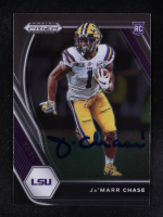Ja'Marr Chase Signed 2021 Panini Prizm Draft Picks #112 RC (Beckett) at PristineAuction.com