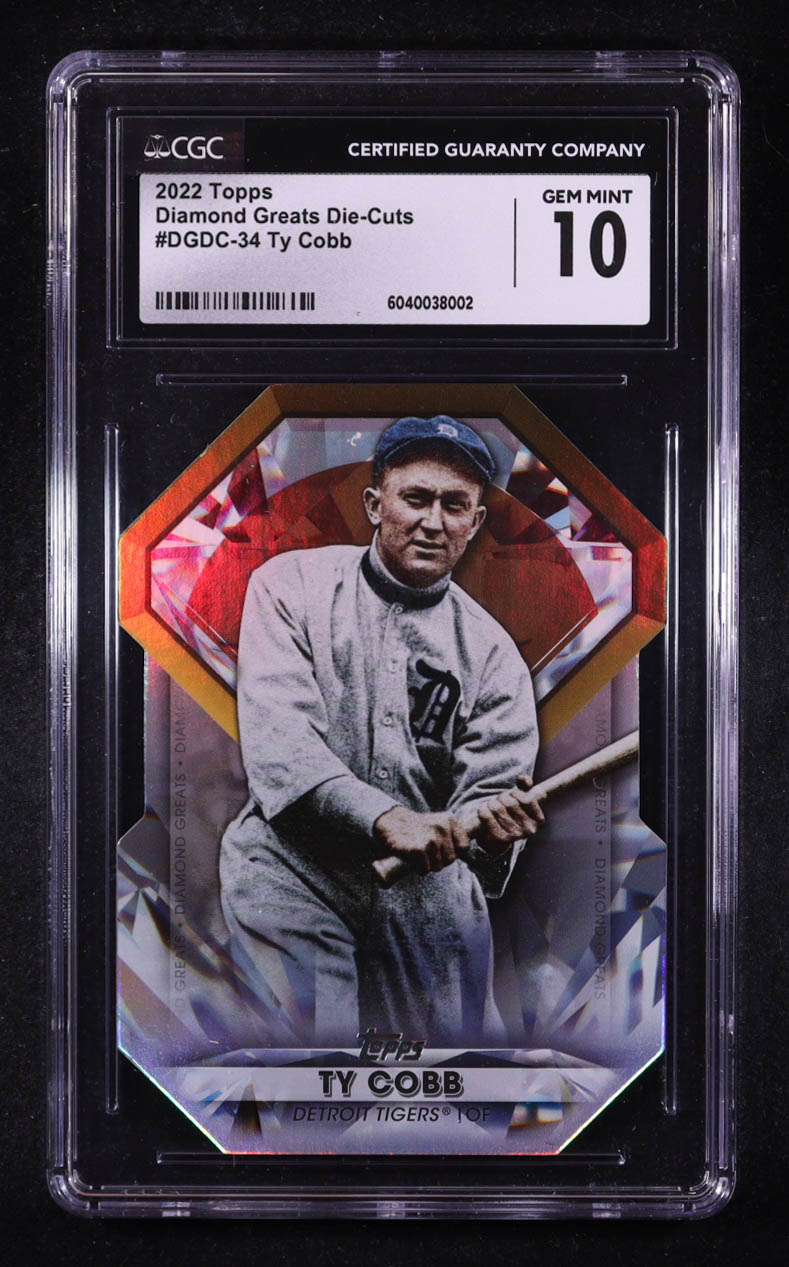 Ty Cobb 2022 Topps Diamond Greats Die Cuts #DGDC34 (CGC 10) at PristineAuction.com Ty Cobb 2022 Topps Diamond Greats Die Cuts #DGDC34 (CGC 10) at PristineAuction.com
