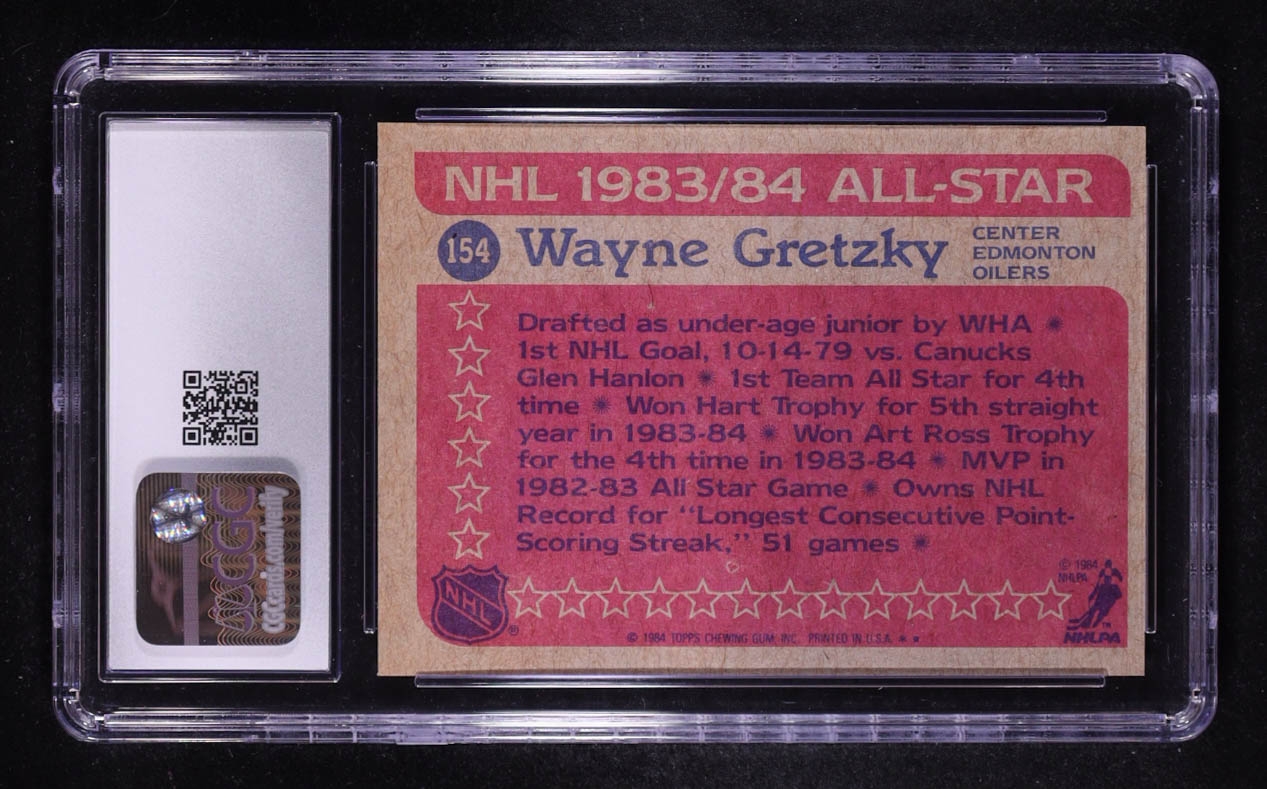 Wayne Gretzky 1984-85 Topps #154 AS (CGC 7) at PristineAuction.com Wayne Gretzky 1984-85 Topps #154 AS (CGC 7) at PristineAuction.com