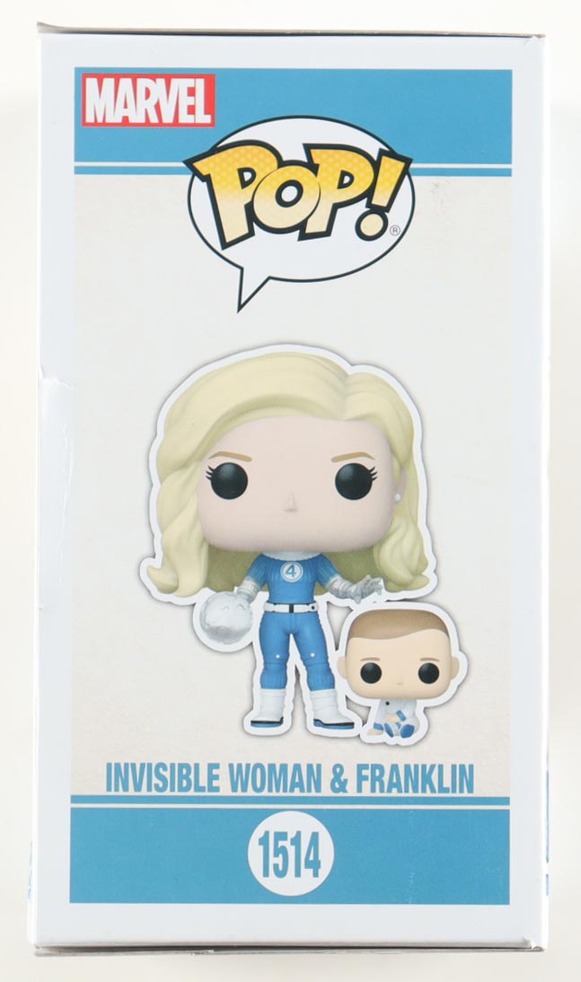 Vanessa Kirby Signed "The Fantastic Four: First Steps" #1514 Invisible Woman & Franklin Bobble-Head Funko Pop! Vinyl Figure (Beckett) at PristineAuction.com Vanessa Kirby Signed "The Fantastic Four: First Steps" #1514 Invisible Woman & Franklin Bobble-Head Funko Pop! Vinyl Figure (Beckett) at PristineAuction.com