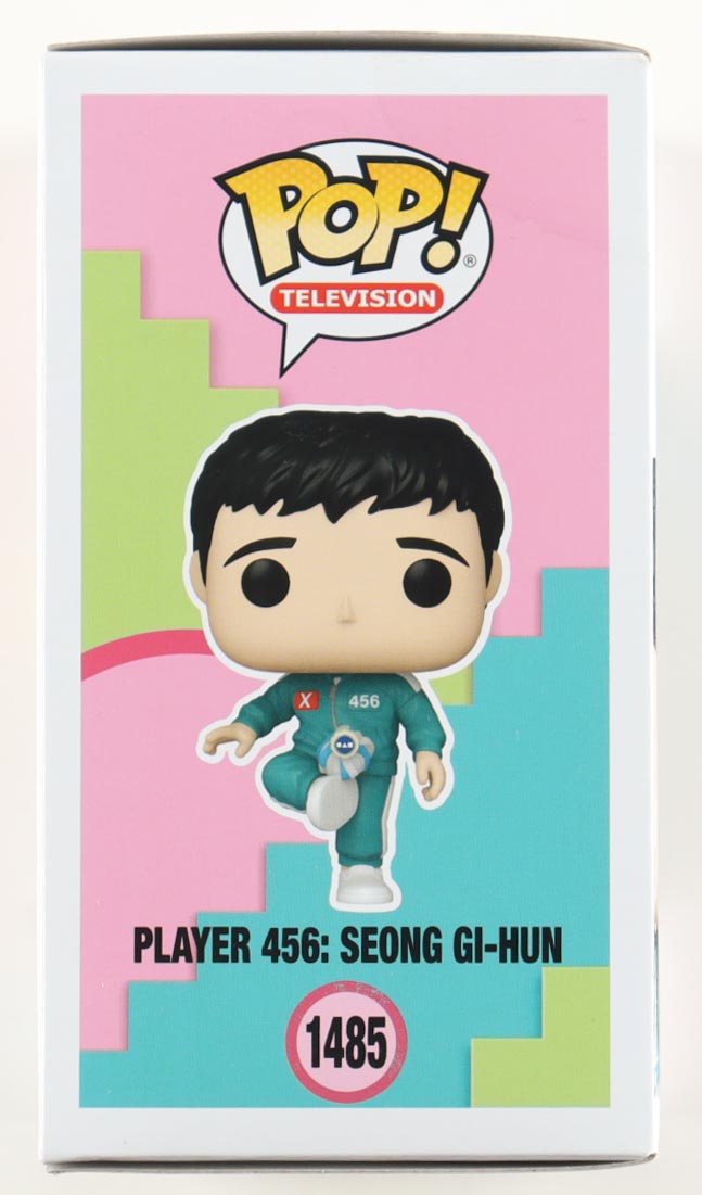 Lee Jung-Jae Signed "Squid Game" #1485 Player 456: Seong Gi-Hun Funko Pop! Vinyl Figure (Beckett) at PristineAuction.com Lee Jung-Jae Signed "Squid Game" #1485 Player 456: Seong Gi-Hun Funko Pop! Vinyl Figure (Beckett) at PristineAuction.com