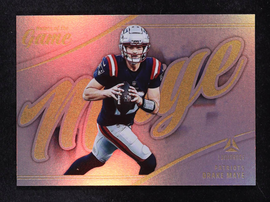 Drake Maye 2024 Panini Luminance Names of the Game #18 RC at PristineAuction.com Drake Maye 2024 Panini Luminance Names of the Game #18 RC at PristineAuction.com