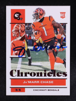 Ja'Marr Chase Signed 2021 Panini Chronicles #17 RC (Beckett) at PristineAuction.com