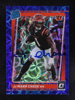 Ja'Marr Chase 2021 Donruss Optic Blue Scope #207 RR RC (Beckett) at PristineAuction.com