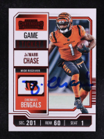 Ja'Marr Chase Signed 2023 Panini Contenders Game Ticket Red #21 (Beckett) at PristineAuction.com
