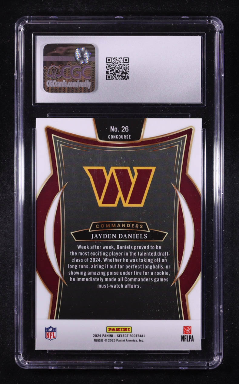 Jayden Daniels 2024 Select #26 RC (CGC 10) at PristineAuction.com Jayden Daniels 2024 Select #26 RC (CGC 10) at PristineAuction.com