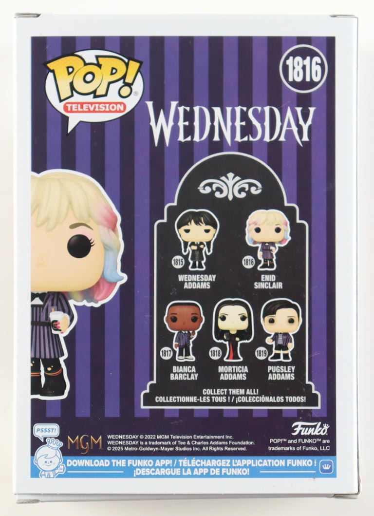 Emma Myers Signed "Wednesday" #1816 Enid Sinclair Funko Pop! Vinyl Figure (Beckett) at PristineAuction.com Emma Myers Signed "Wednesday" #1816 Enid Sinclair Funko Pop! Vinyl Figure (Beckett) at PristineAuction.com