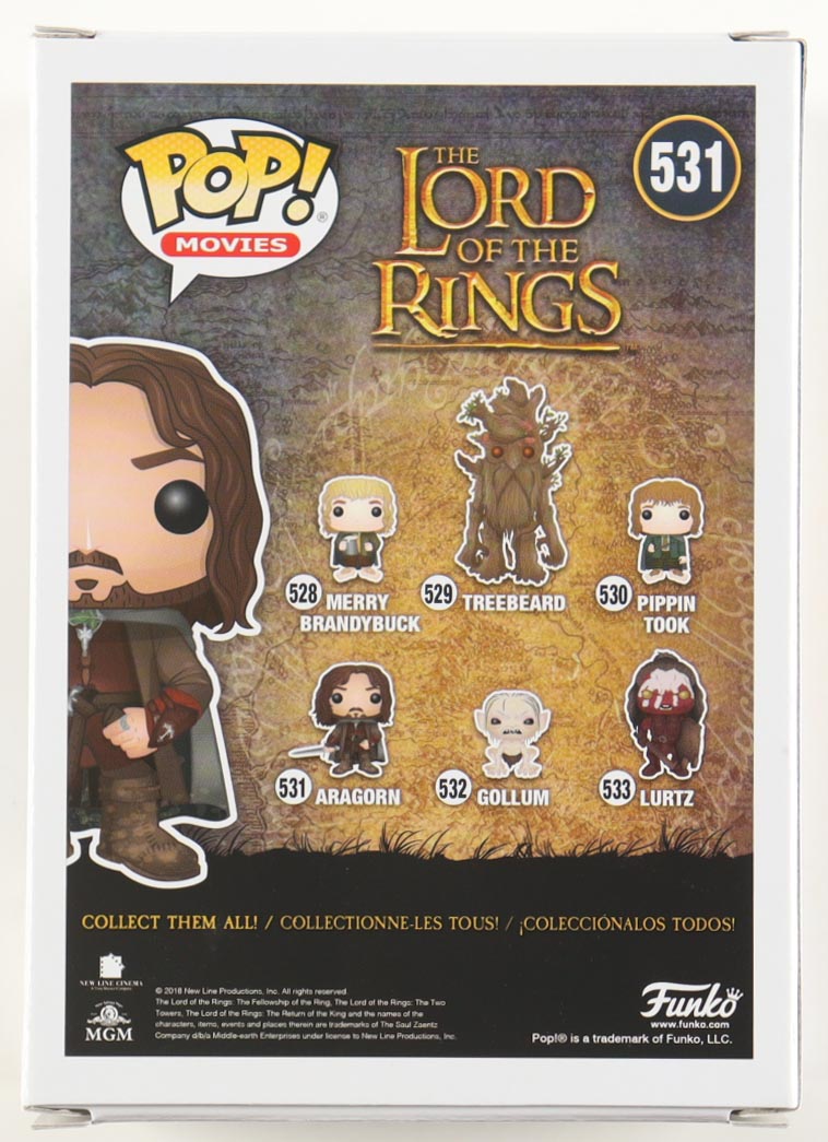 Viggo Mortensen Signed "The Lord of the Rings" #531 Aragorn Funko Pop! Vinyl Figure (Beckett) at PristineAuction.com Viggo Mortensen Signed "The Lord of the Rings" #531 Aragorn Funko Pop! Vinyl Figure (Beckett) at PristineAuction.com