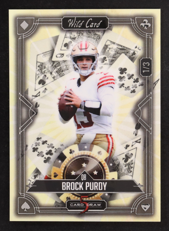 Brock Purdy 2024 Wild Card 5 Card Draw Classic Silver #S5CDCL-BP #1/3 at PristineAuction.com Brock Purdy 2024 Wild Card 5 Card Draw Classic Silver #S5CDCL-BP #1/3 at PristineAuction.com