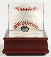 Willie Mays Signed OML Baseball with Display Case (PSA & Say Hey) at PristineAuction.com