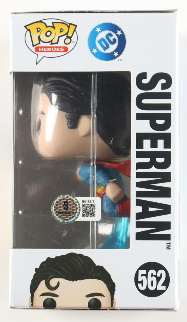 David Corenswet Signed "Superman" #562 Superman Funko Pop! Vinyl Figure (Beckett) at PristineAuction.com David Corenswet Signed "Superman" #562 Superman Funko Pop! Vinyl Figure (Beckett) at PristineAuction.com