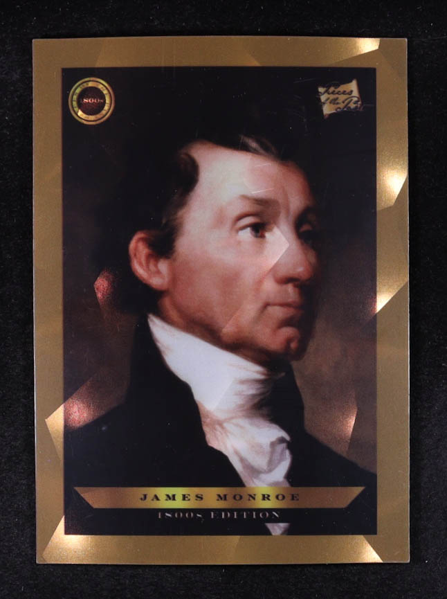 James Monroe 2024 Pieces Of The Past 1800's Edition Gold Trim #B-120 #01/01 at PristineAuction.com James Monroe 2024 Pieces Of The Past 1800's Edition Gold Trim #B-120 #01/01 at PristineAuction.com