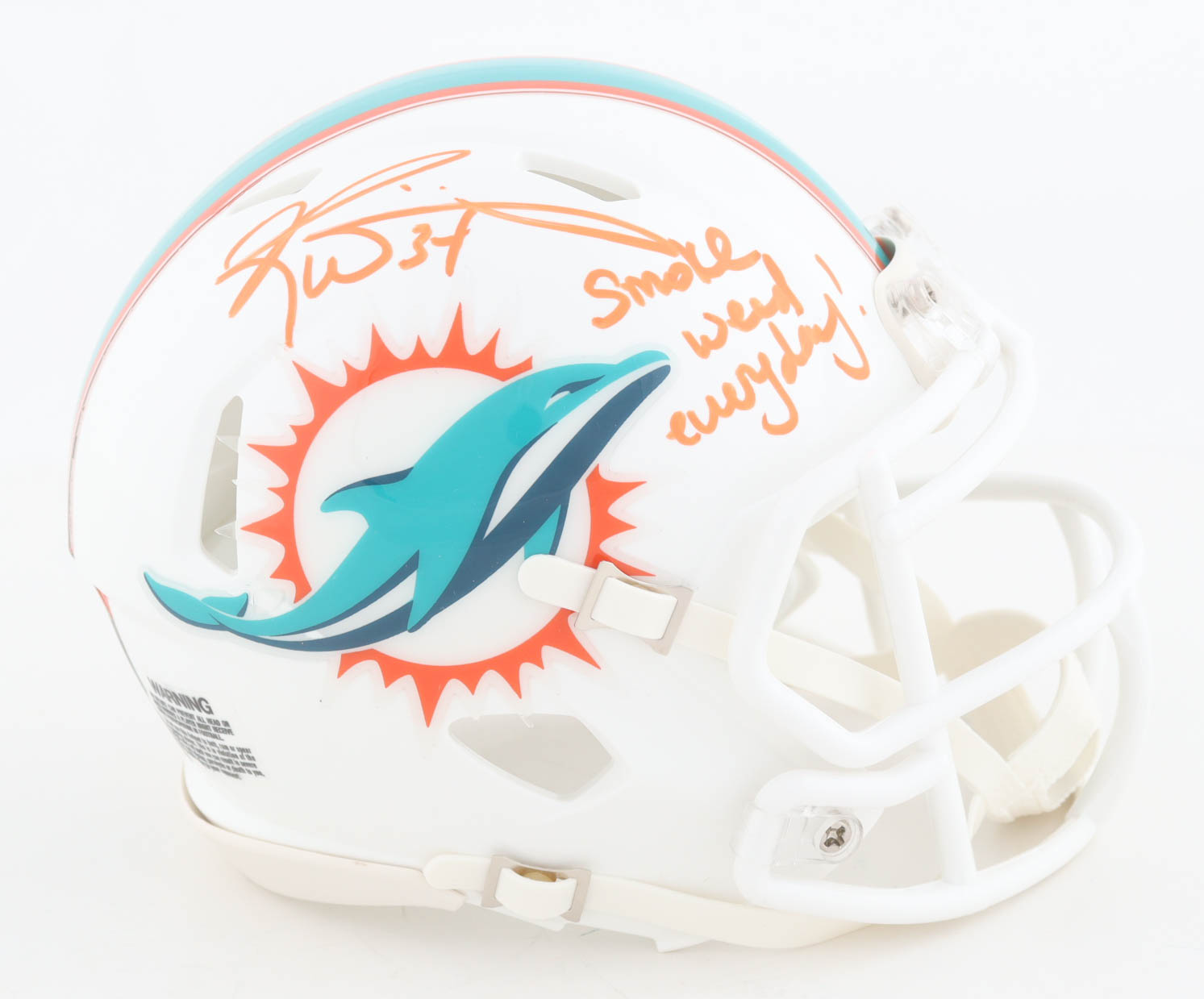 Ricky Williams Signed Dolphins Speed Mini Helmet Inscribed "Smoke Weed Everyday!" (Wilder Side of Sports) at PristineAuction.com Ricky Williams Signed Dolphins Speed Mini Helmet Inscribed "Smoke Weed Everyday!" (Wilder Side of Sports) at PristineAuction.com