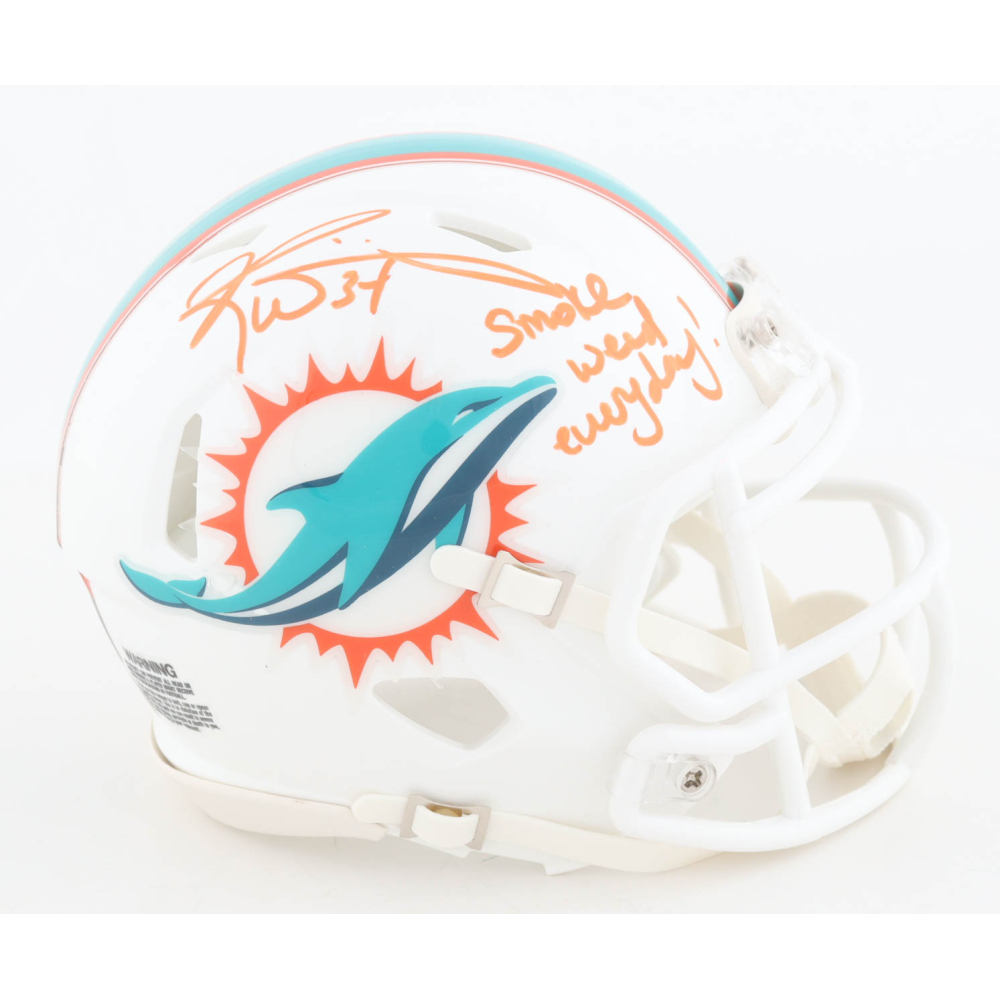 Ricky Williams Signed Dolphins Speed Mini Helmet Inscribed "Smoke Weed Everyday!" (Wilder Side of Sports) at PristineAuction.com
