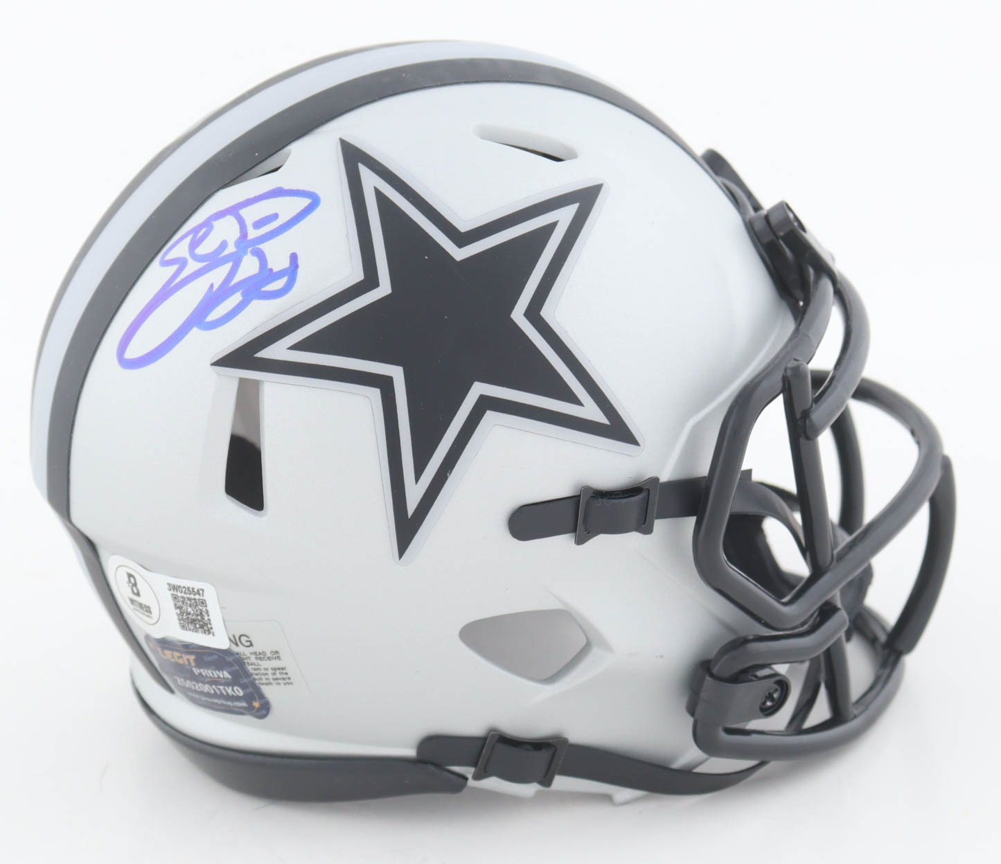 Emmitt Smith Signed Cowboys Rave Alternate Speed Mini Helmet (Beckett) at PristineAuction.com Emmitt Smith Signed Cowboys Rave Alternate Speed Mini Helmet (Beckett) at PristineAuction.com