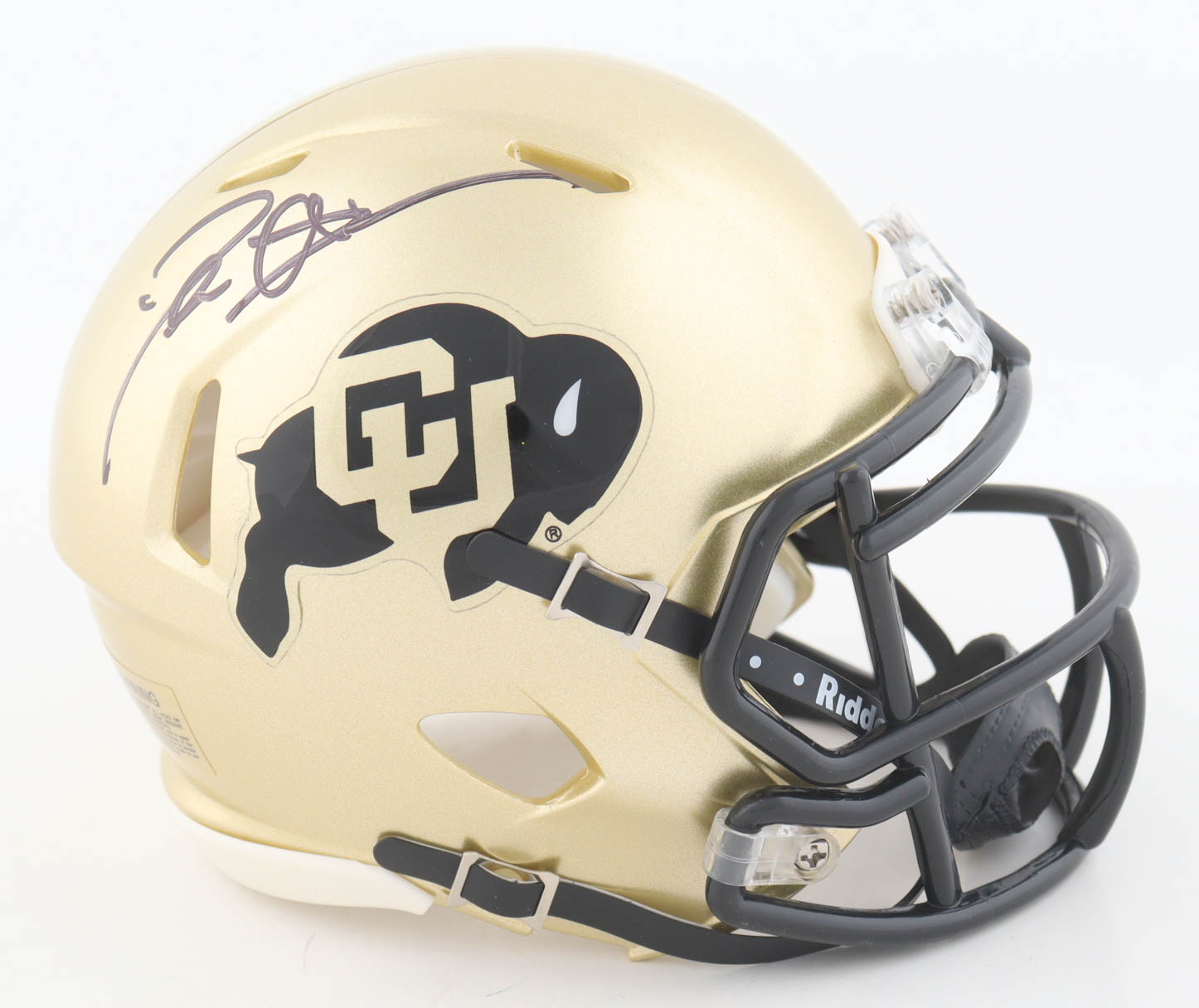 Deion Sanders Signed Colorado Buffaloes Speed Mini Helmet (Beckett) at PristineAuction.com Deion Sanders Signed Colorado Buffaloes Speed Mini Helmet (Beckett) at PristineAuction.com