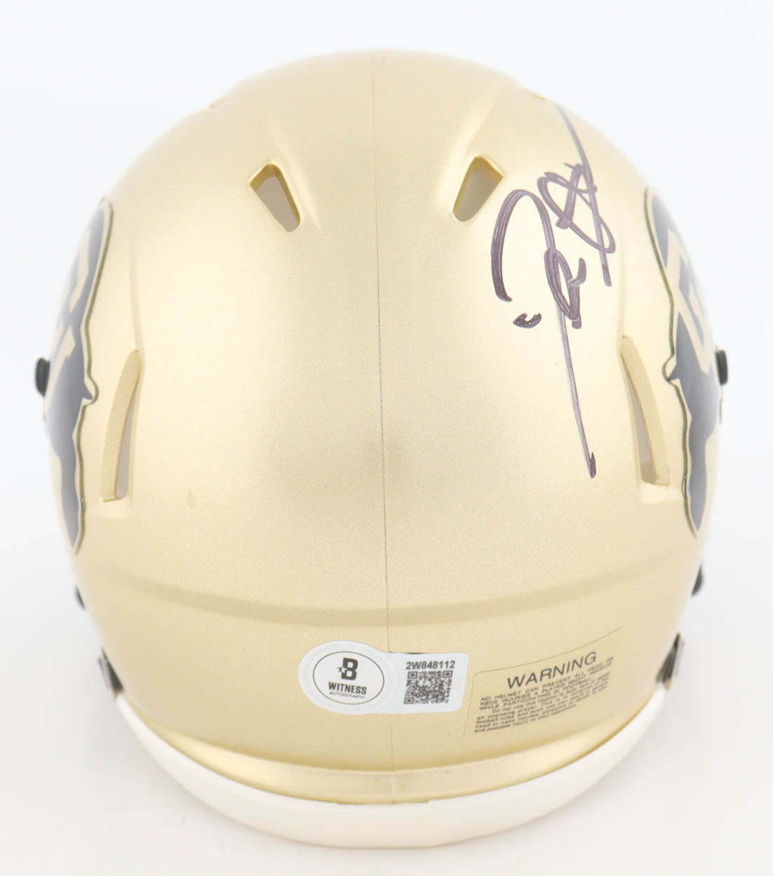 Deion Sanders Signed Colorado Buffaloes Speed Mini Helmet (Beckett) at PristineAuction.com Deion Sanders Signed Colorado Buffaloes Speed Mini Helmet (Beckett) at PristineAuction.com