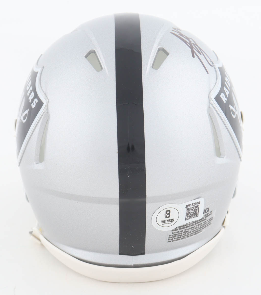 Ashton Jeanty Signed Raiders Speed Mini Helmet (Beckett) at PristineAuction.com Ashton Jeanty Signed Raiders Speed Mini Helmet (Beckett) at PristineAuction.com