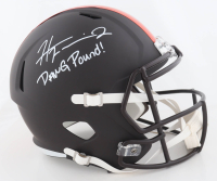 Harold Fannin Jr. Signed Browns Full-Size Speed Helmet Inscribed "Dawg Pound!" (JSA) at PristineAuction.com
