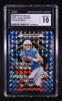 Justin Herbert 2023 Panini Mosaic Mosaic Reactive Blue #255 NP (CGC 10) at PristineAuction.com