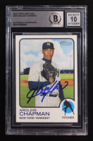 Aroldis Chapman Signed 2022 Topps Heritage #287 (BGS | Autograph Graded BGS 10) at PristineAuction.com