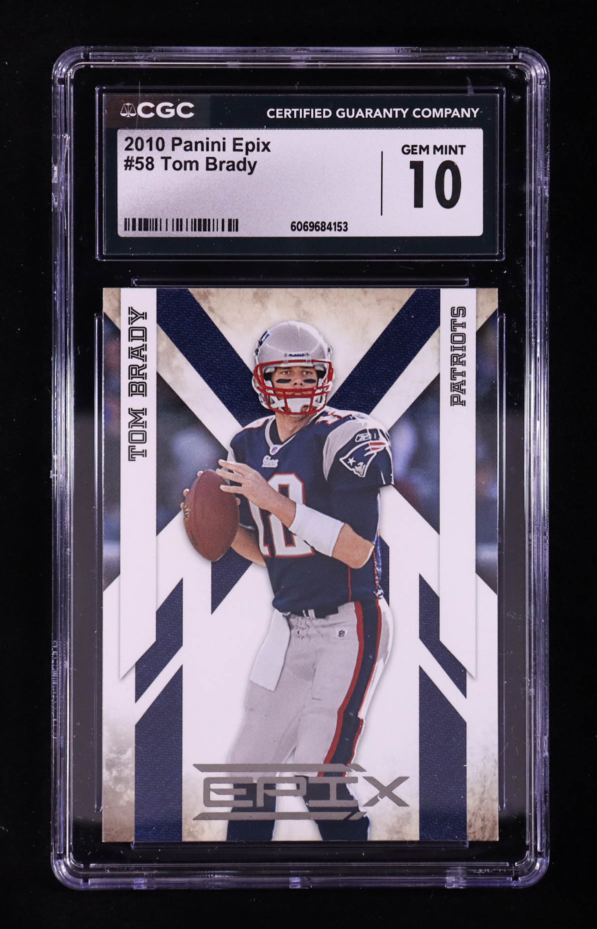 Tom Brady 2010 Epix #58 (CGC 10) at PristineAuction.com Tom Brady 2010 Epix #58 (CGC 10) at PristineAuction.com