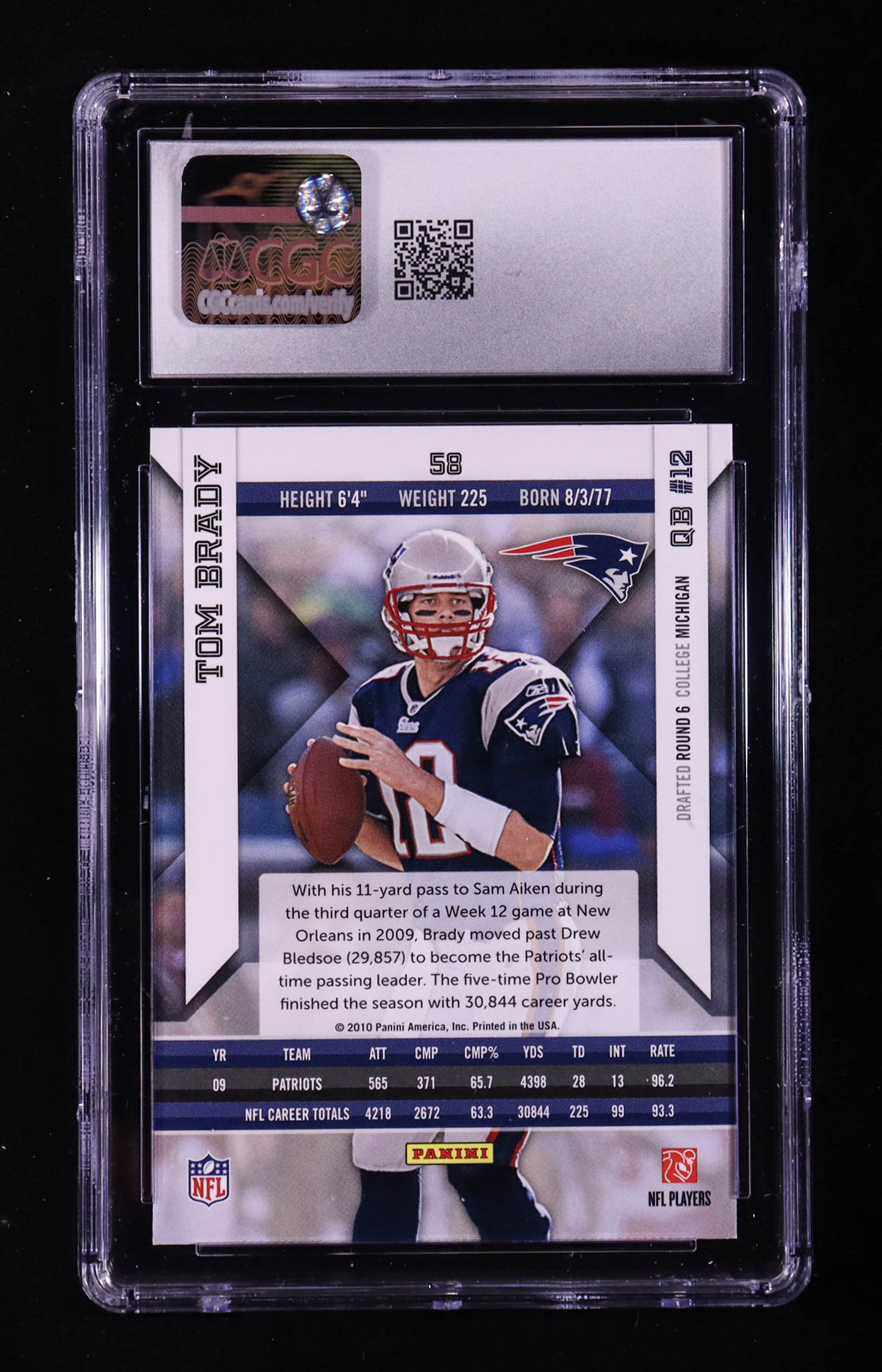 Tom Brady 2010 Epix #58 (CGC 10) at PristineAuction.com Tom Brady 2010 Epix #58 (CGC 10) at PristineAuction.com