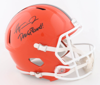 Harold Fannin Jr. Signed Browns Full-Size Speed Helmet Inscribed "Dawg Pound!" (JSA) at PristineAuction.com
