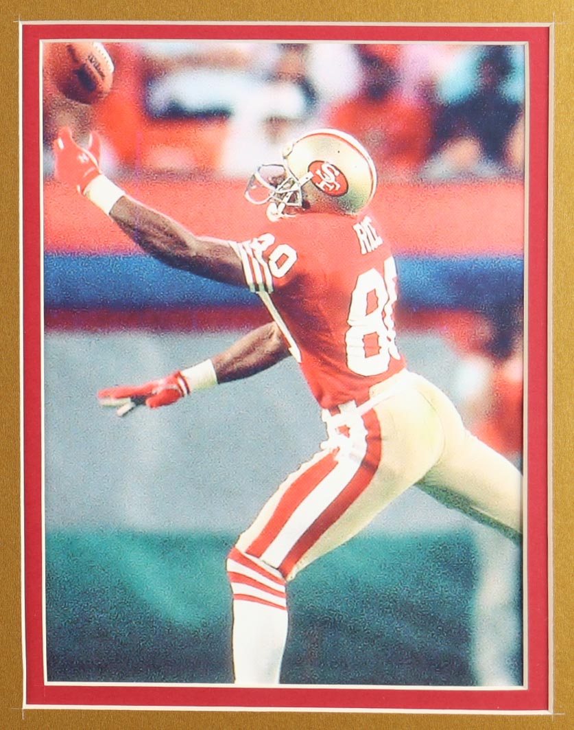 Jerry Rice Signed Custom Framed Cut Display with Jersey & 5x Champion Pin (PSA) at PristineAuction.com Jerry Rice Signed Custom Framed Cut Display with Jersey & 5x Champion Pin (PSA) at PristineAuction.com