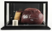 Mike Tyson Signed 1960 Vintage Spalding Golden Glove Boxing Glove with Wrist Wraps In Display Case (PSA & Tyson) at PristineAuction.com