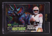 Brock Purdy 2024 Wild Card Alumination Dino-Might Pre-Historic Triceratops Blue Lazer #PHTRI2-BP #3/3 at PristineAuction.com