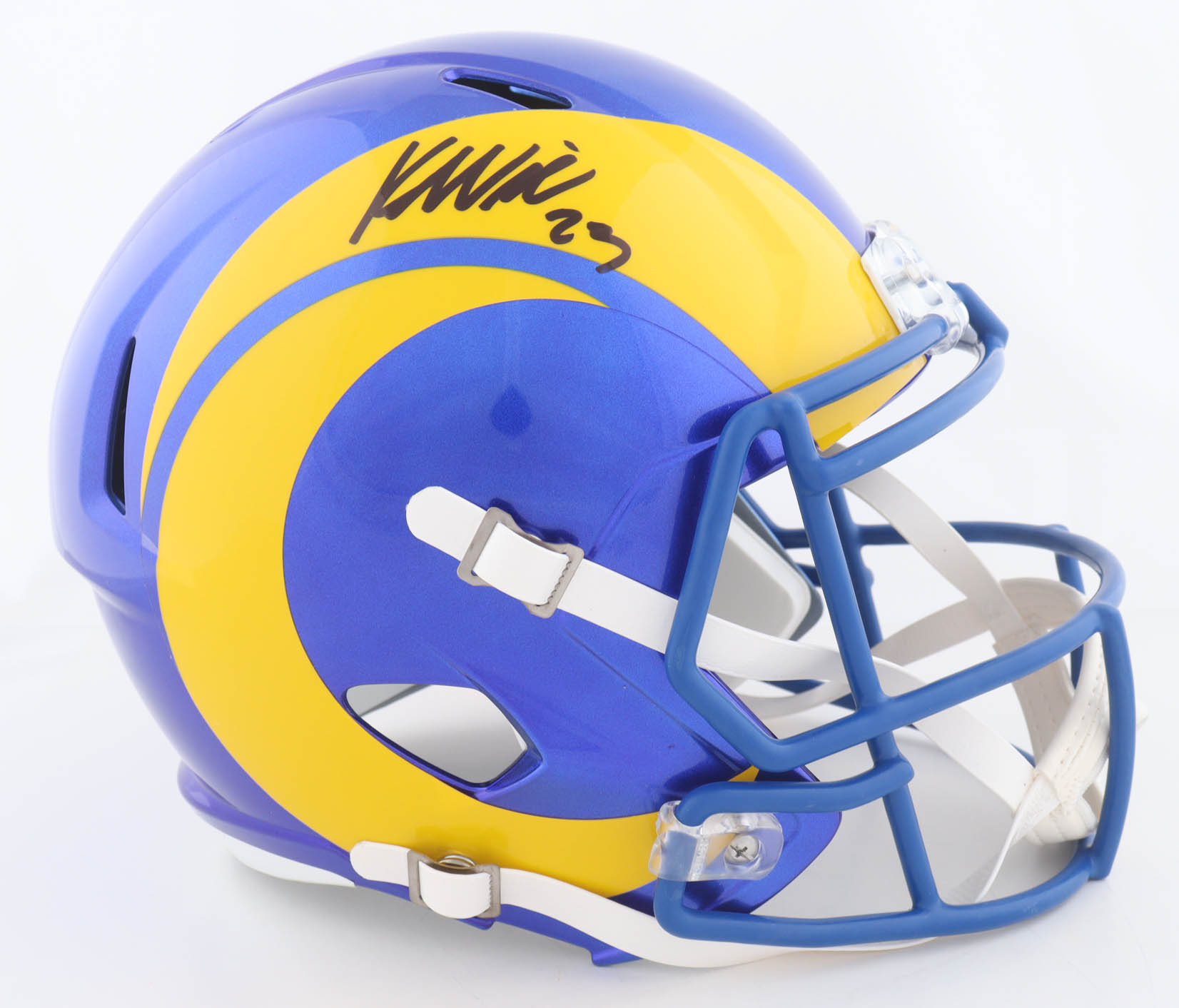 Kyren Williams Signed Rams Full-Size Flash Alternate Speed Helmet (Beckett) at PristineAuction.com Kyren Williams Signed Rams Full-Size Flash Alternate Speed Helmet (Beckett) at PristineAuction.com