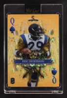 Eric Dickerson 2024 Wild Card 5 Card Draw Stacked Deck Queen Of Spades Gold Ray Wave #SDPS-EDN #1/1 at PristineAuction.com