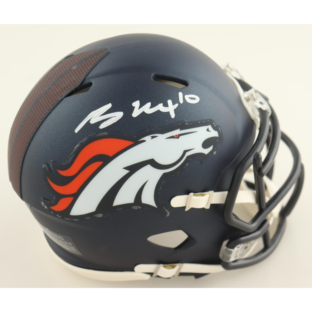 Bo Nix Signed Broncos Speed Mini Helmet (PSA) at PristineAuction.com