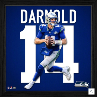 Sam Darnold Seahawks Impact Jersey Custom Framed Photo at PristineAuction.com