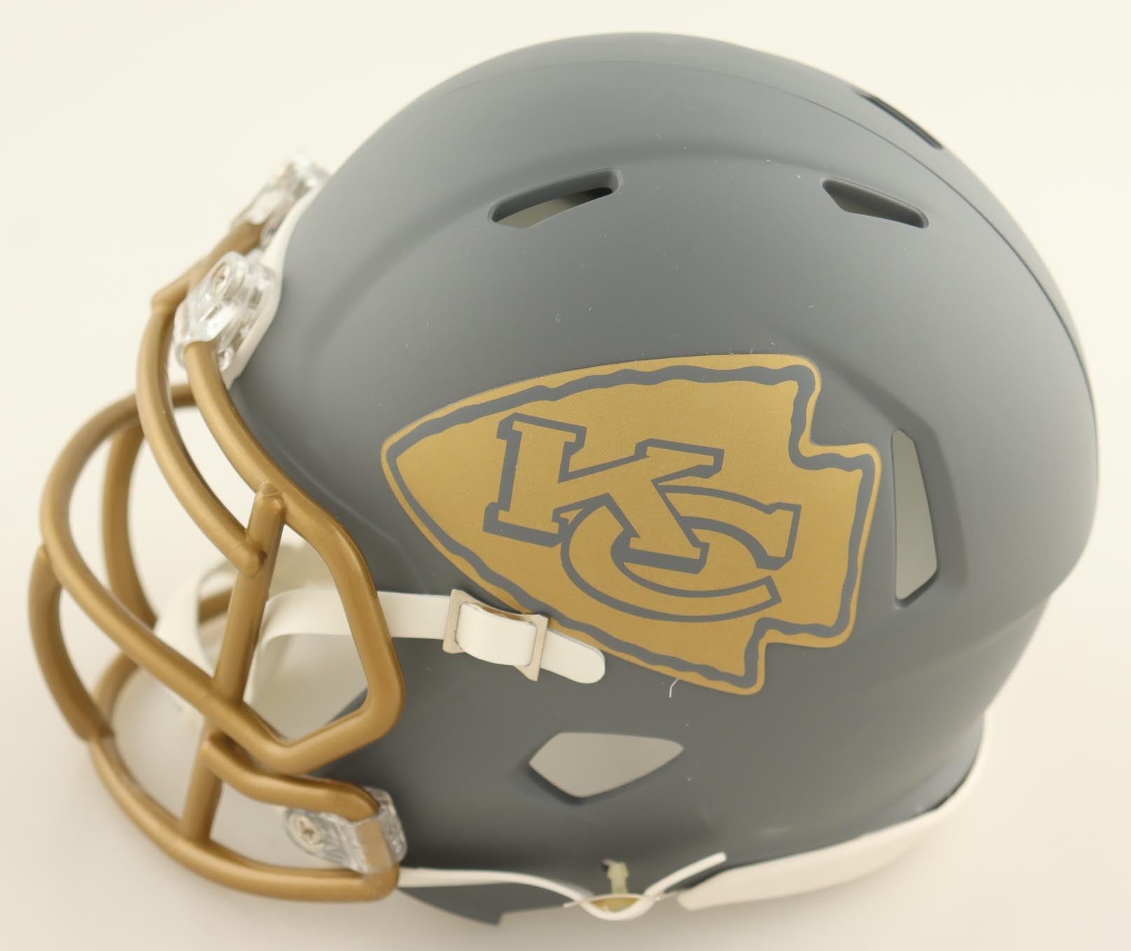 Patrick Mahomes Sr. Signed Chiefs Slate Alternate Speed Mini Helmet Inscribed "Who's Your Daddy?" (Beckett) at PristineAuction.com Patrick Mahomes Sr. Signed Chiefs Slate Alternate Speed Mini Helmet Inscribed "Who's Your Daddy?" (Beckett) at PristineAuction.com