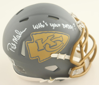 Patrick Mahomes Sr. Signed Chiefs Slate Alternate Speed Mini Helmet Inscribed "Who's Your Daddy?" (Beckett) at PristineAuction.com