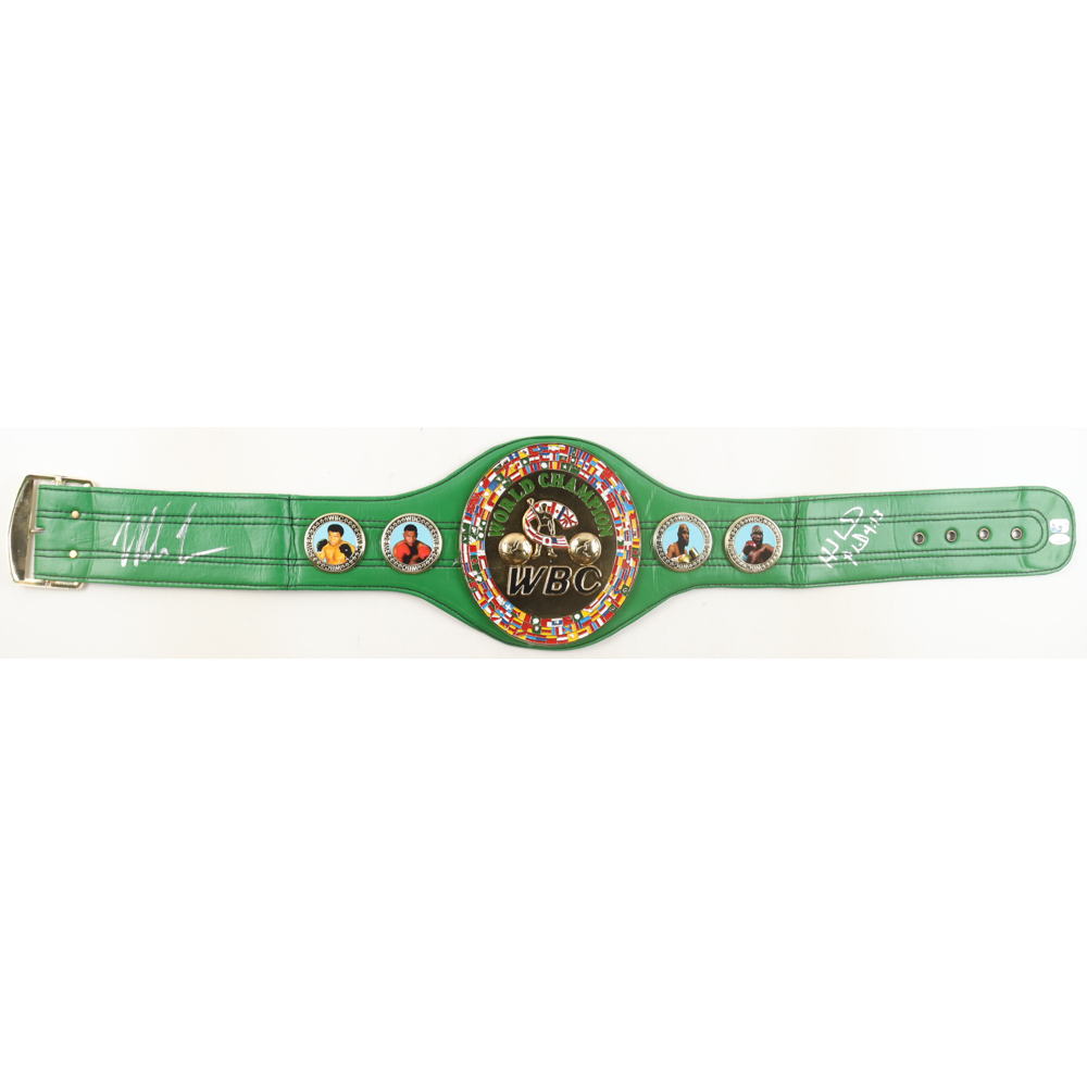 Mike Tyson & Evander Holyfield Signed WBC Championship Belt (JSA & Tyson) at PristineAuction.com